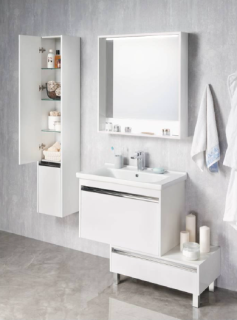 Шкаф Акватон Капри левосторонний белый 1A230503KP01L